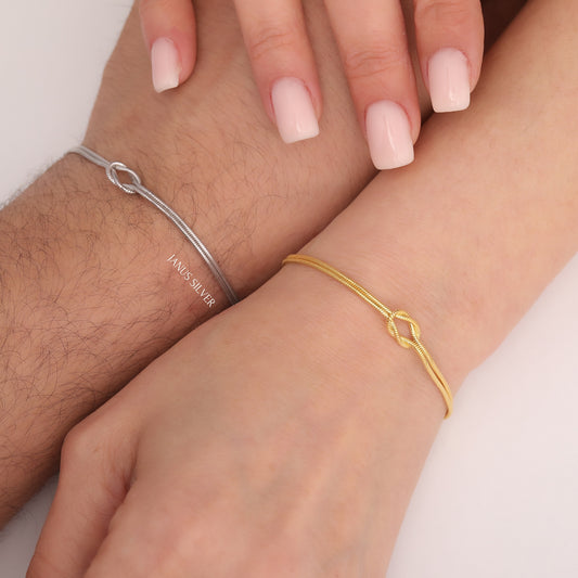 Love Knot Couples Bracelet, Matching Bracelets, Friendship Bracelet