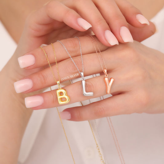 Tiny Gold Initial Necklace, Minimalist Letter Necklace, Delicate Layered Necklace