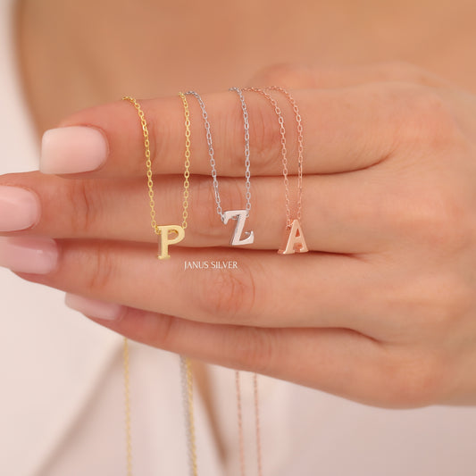 Elegant Initial Necklace, Tiny Initial Letter Necklace, Delicate Layered Necklace