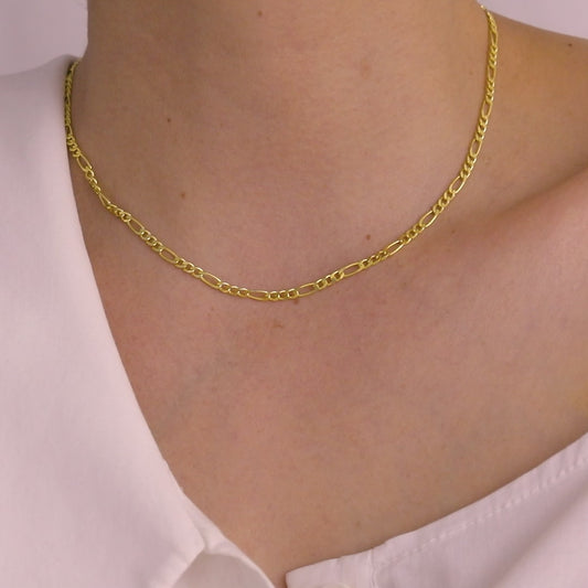 14k Gold Rolo Paperclip Long Chain Necklace, Paperclip Rolo Chain, Chunky Round Chain Link Necklace