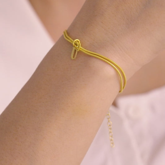 Custom Initial Knot Couple Bracelet, Matching Letter Bracelet, Love Knot Bracelet