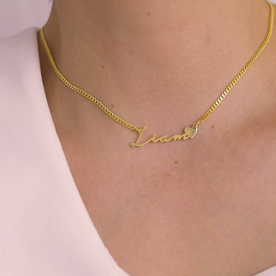 Personalized Gold Name Choker Necklace, Custom Name Necklace