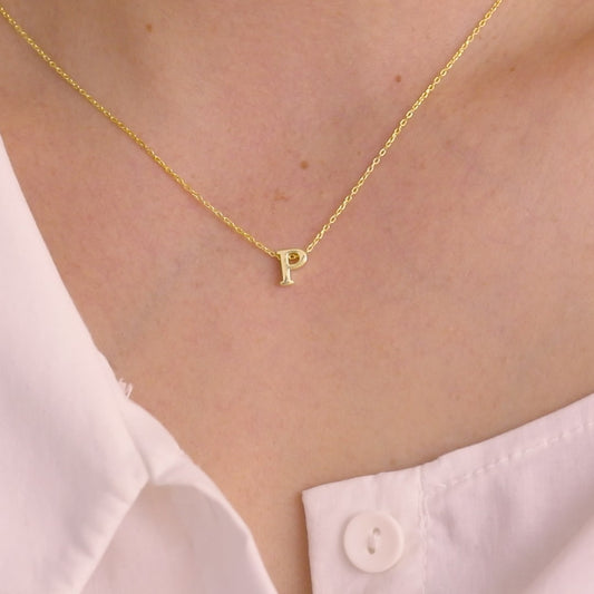 Elegant Initial Necklace, Tiny Initial Letter Necklace, Delicate Layered Necklace