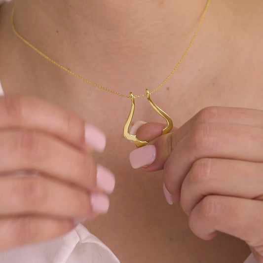 Cloud Ring Holder Gold Necklace, Ring Keeper Pendant, Wedding Ring Holder